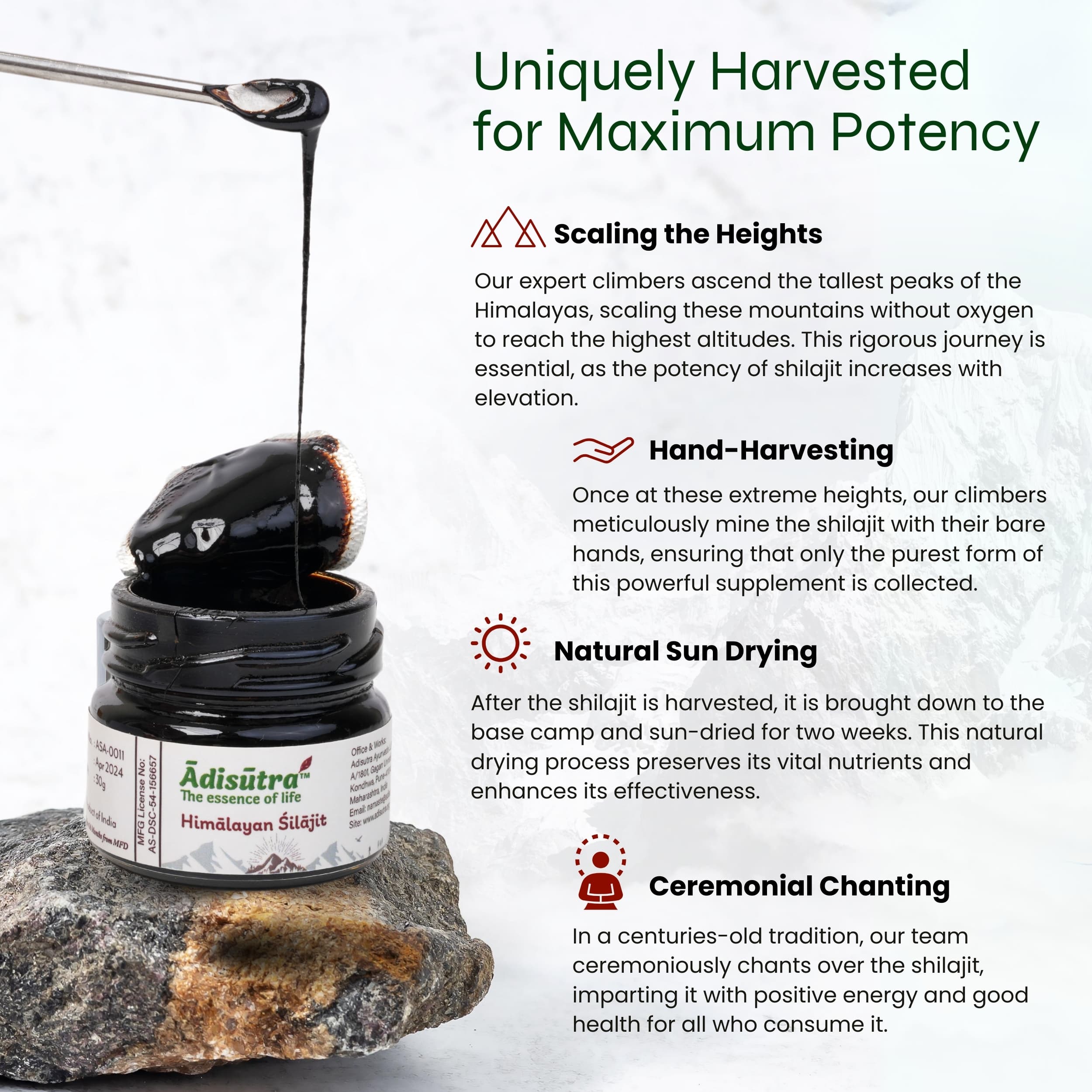 Adisutra Pure Himalayan Shilajit Resin